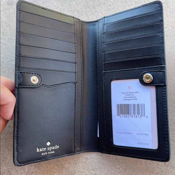 NWT Kate Spade Staci Colorblock Slim Bifold Wallet - Picture 5 of 10